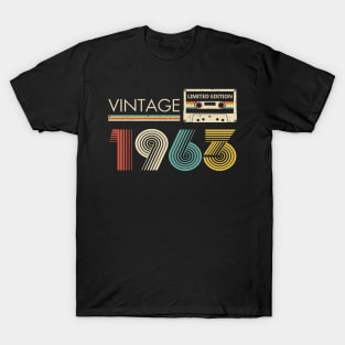 60th Birthday Vintage 1963 Limited Edition Cassette Tape T-Shirt